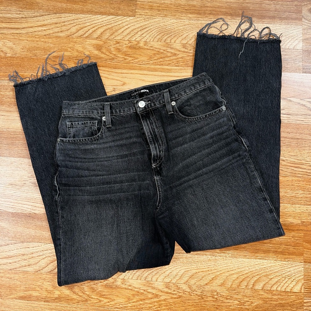 Fashion Nova Charcoal Denim Jeans